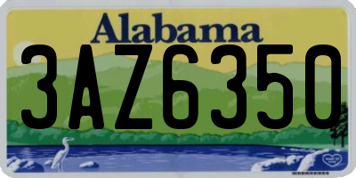 AL license plate 3AZ6350