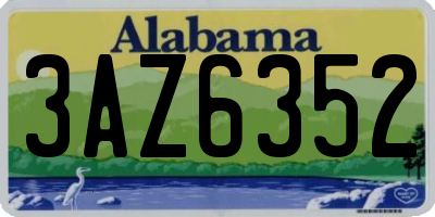 AL license plate 3AZ6352