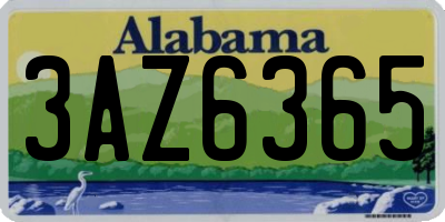 AL license plate 3AZ6365