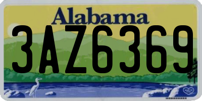 AL license plate 3AZ6369