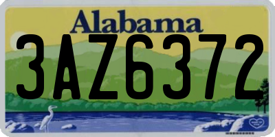 AL license plate 3AZ6372