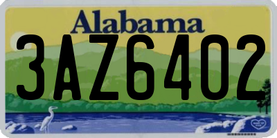 AL license plate 3AZ6402