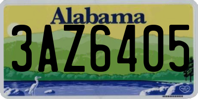 AL license plate 3AZ6405