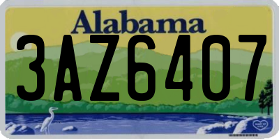 AL license plate 3AZ6407