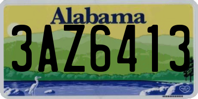 AL license plate 3AZ6413