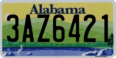 AL license plate 3AZ6421