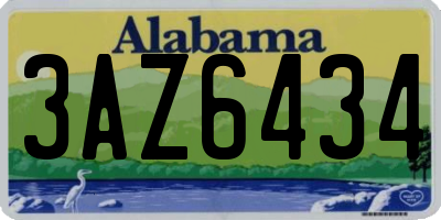 AL license plate 3AZ6434