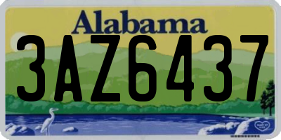 AL license plate 3AZ6437