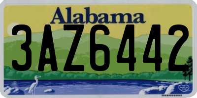 AL license plate 3AZ6442