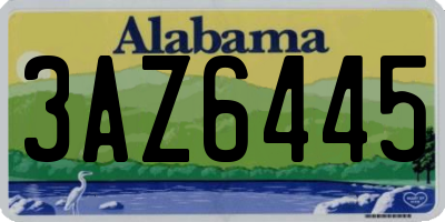 AL license plate 3AZ6445