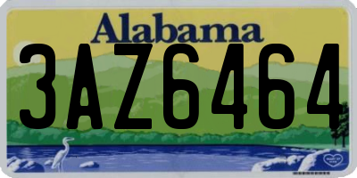 AL license plate 3AZ6464