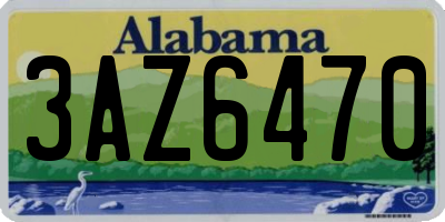 AL license plate 3AZ6470