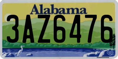 AL license plate 3AZ6476