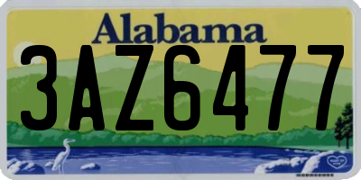 AL license plate 3AZ6477