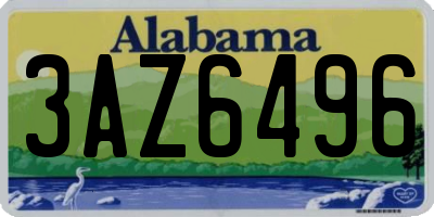 AL license plate 3AZ6496