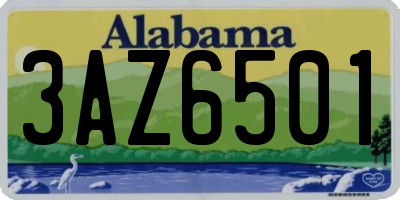 AL license plate 3AZ6501