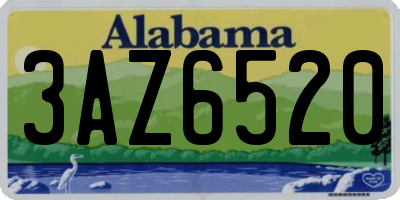 AL license plate 3AZ6520