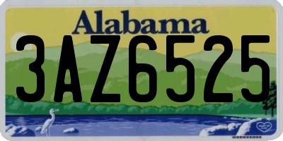 AL license plate 3AZ6525