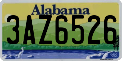 AL license plate 3AZ6526
