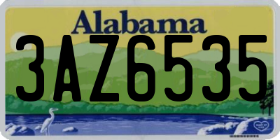 AL license plate 3AZ6535