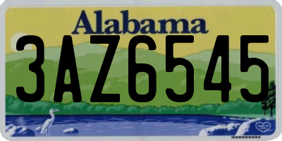 AL license plate 3AZ6545