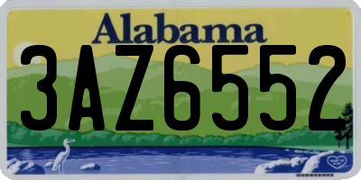 AL license plate 3AZ6552