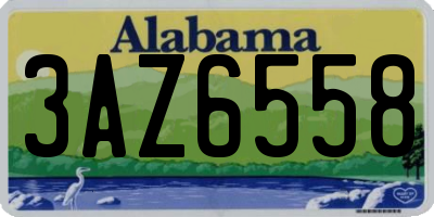 AL license plate 3AZ6558