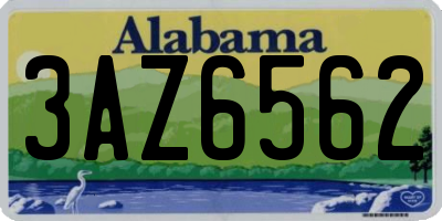 AL license plate 3AZ6562