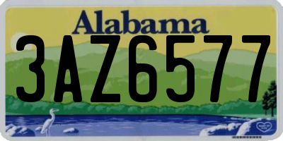 AL license plate 3AZ6577