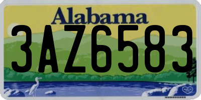 AL license plate 3AZ6583