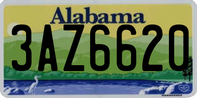 AL license plate 3AZ6620