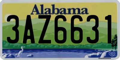 AL license plate 3AZ6631