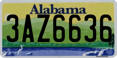 AL license plate 3AZ6636