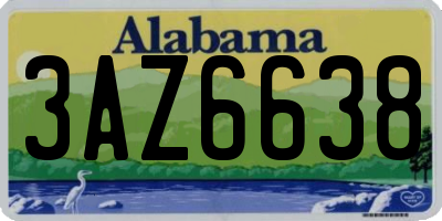 AL license plate 3AZ6638
