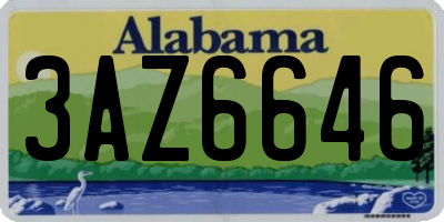 AL license plate 3AZ6646