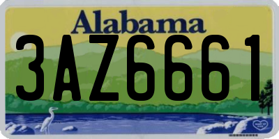 AL license plate 3AZ6661