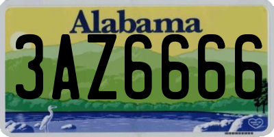 AL license plate 3AZ6666