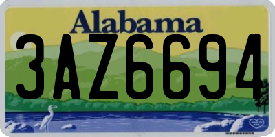 AL license plate 3AZ6694