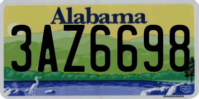 AL license plate 3AZ6698