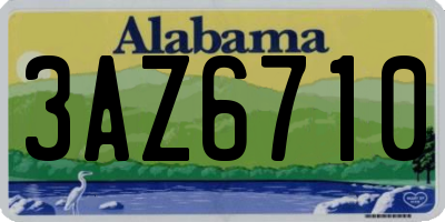AL license plate 3AZ6710