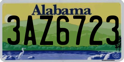 AL license plate 3AZ6723