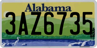 AL license plate 3AZ6735