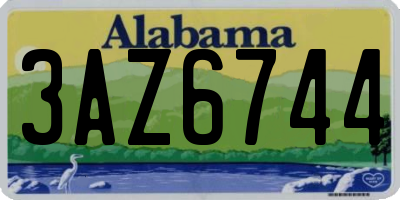 AL license plate 3AZ6744