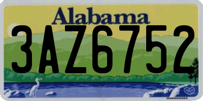 AL license plate 3AZ6752
