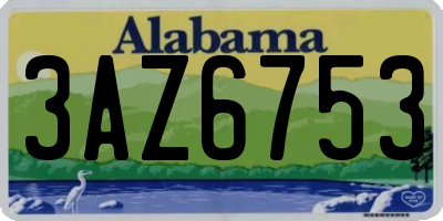 AL license plate 3AZ6753