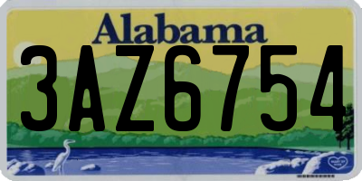 AL license plate 3AZ6754