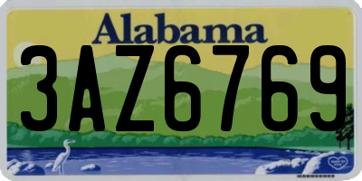 AL license plate 3AZ6769