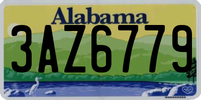 AL license plate 3AZ6779