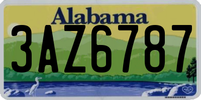 AL license plate 3AZ6787