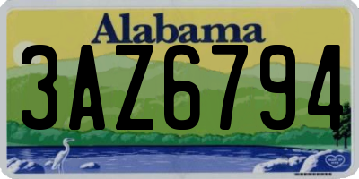 AL license plate 3AZ6794